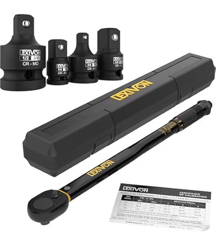 Amazon.com: LEXIVON 1/2-Inch Drive Click Torque Wrench 10~150 Ft