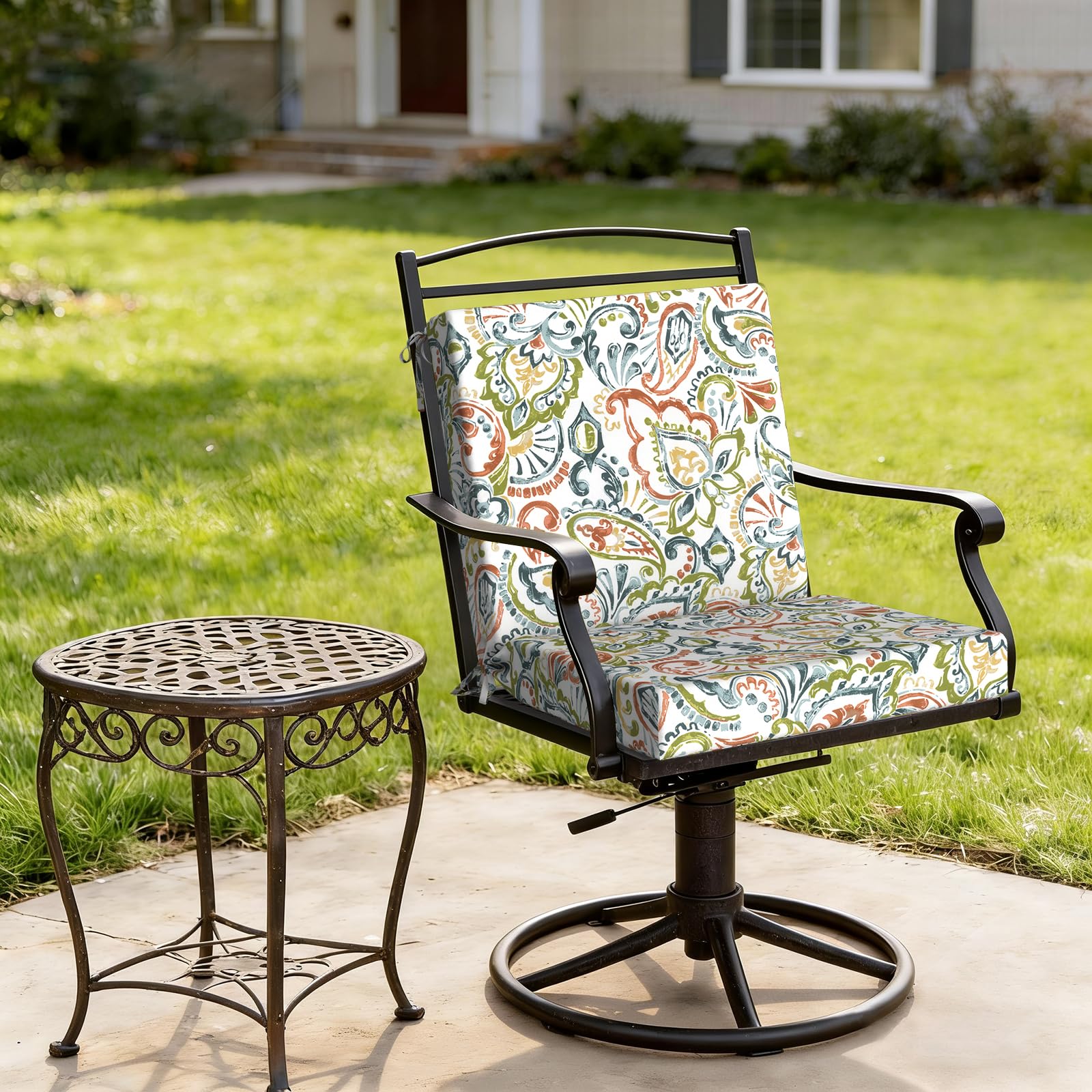 Condition photo showing New/Like New for dytxiii outdoor midback chair cushions set of 2-20"x17" water repellent & fade-resistant patio seat