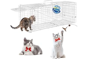 BTYCityMao Live Animal Traps - 78 * 32 * 28CM Humane Animal Trap for Stray Cats Raccoons, Squirrel, Skunk, Mole, Groundhog, A