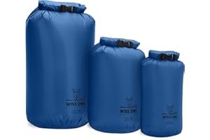 Wise Owl Outfitters Waterproof Dry Bag 3-Pack – Lightweight & Airtight 5L/10L/20L Small & Large Dry Bags for Kayaking, Beach, Travel, Boating, Hiking