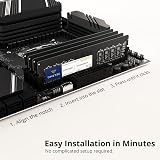 Timetec 32GB (2x16GB) DDR4 2400MHz UDIMM 288-Pin RAM PC4-19200 CL17 view 4