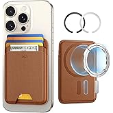 ESR for MagSafe Wallet, 5-Card Holder With RFID Blocking, MagSafe Sticker Included, Slim Magnetic Wallet for iPhone 17/16/15/14/13/12 Series and Selected Samsung Devices, Not for 13/12 Mini, Brown