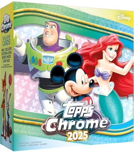 Amazon.com: 2025 Topps Chrome Disney Mega Box Sealed 15 Packs