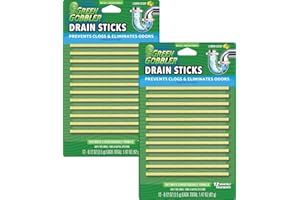 GREEN GOBBLER Lemon Scent BIO-Flow Drain Strips | Drain Cleaner & Deodorizer | Garbage Disposal Deodorizer | Sink Drain Cleaner - 24 Drain Strips, 12 count (Pack of 2)