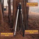 HIKEMAN Tent Poles Camping Poles for Tarp Awning Canopy 90-230 cm 4pcs Aluminum view 2