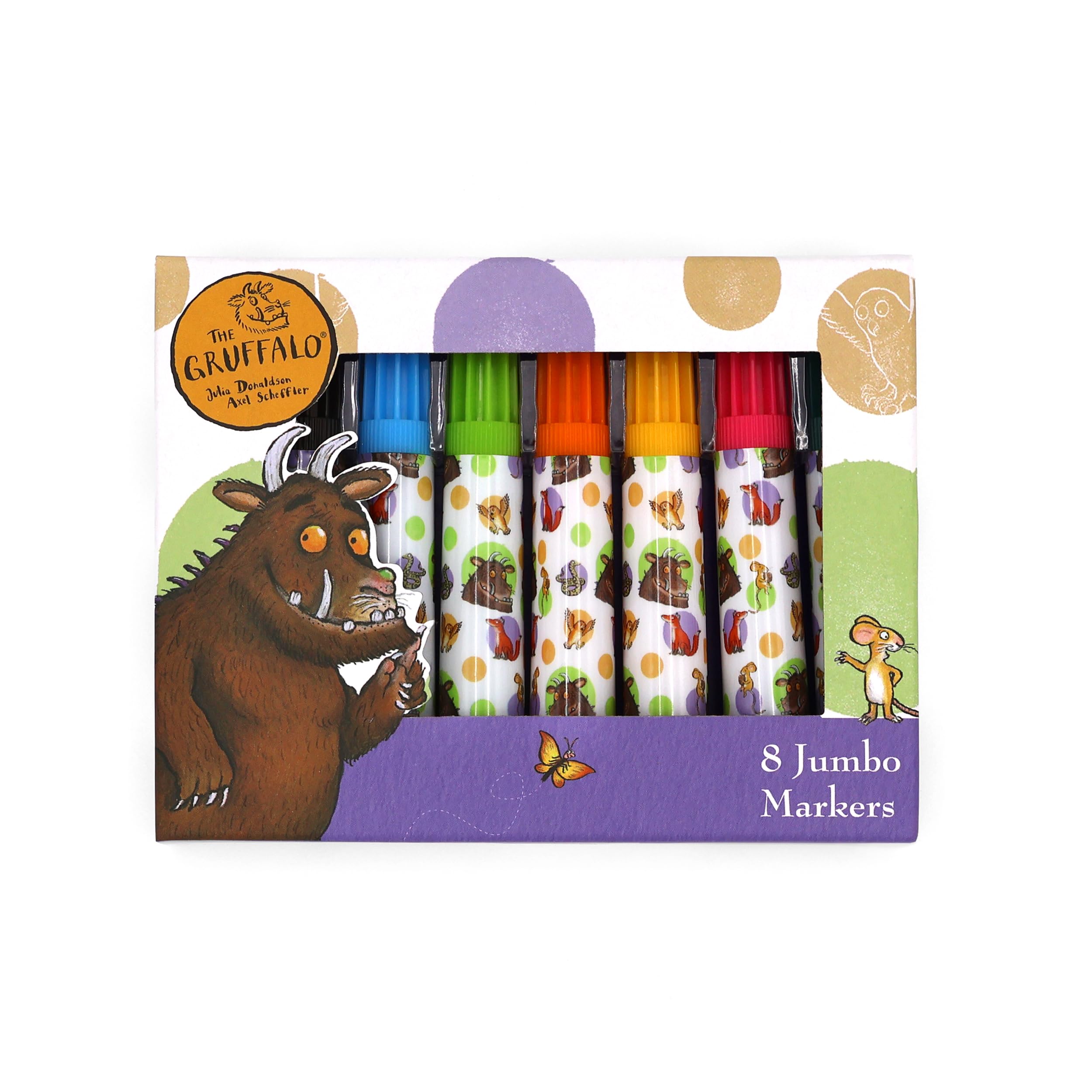 Robert Frederick Set of 8 Jumbo Marker Pens for Children Gruffalo Design – Perfect for Ages 3 Years Upward