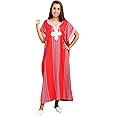 Moroccan Caftans Women Light Weight Linen Handmade Small to Large Red