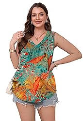 OFEEFAN Womens Summer Tops V Neck Tank for Women