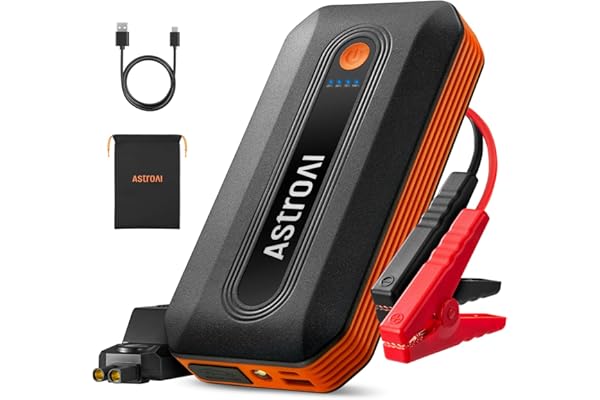 AstroAI B8 Booster Pack Jump Starter for Car Battery (Up to 9L Gas/7L Diesel) Portable Battery Booster with 10 Protections, 1