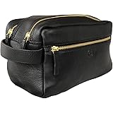 large men's leather toiletry bag