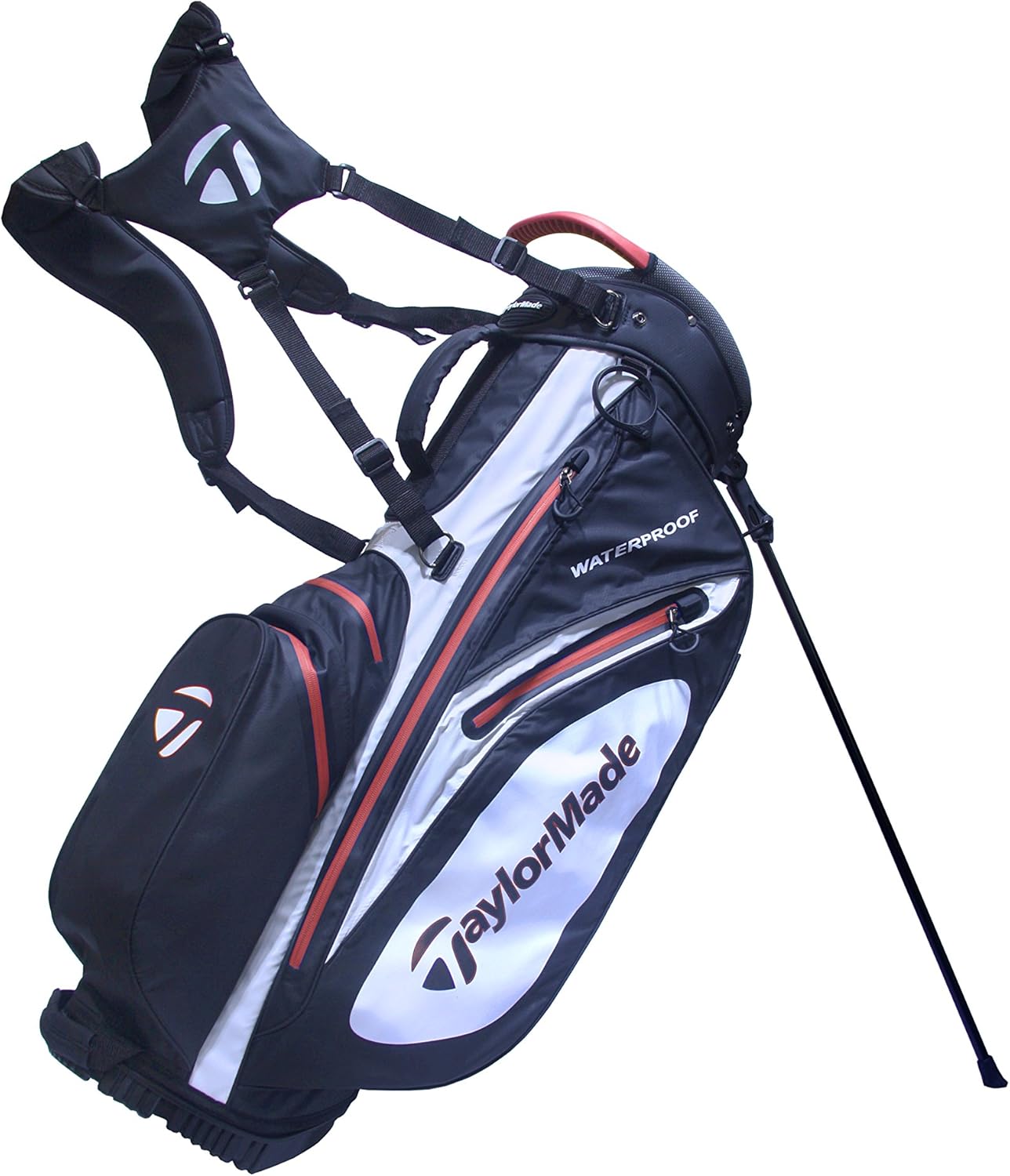 TaylorMade Waterproof Bolsa para Palos de Golf, Hombre, Negro/Blanco