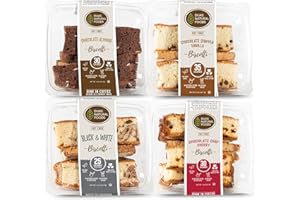 DIJAS Natural Foods, Crunchy Fat Free Biscotti Cookie, All Natural Preservative Free Ingredients, Delicious Low Calorie Snack (4 Pack, Chocolate Lovers)