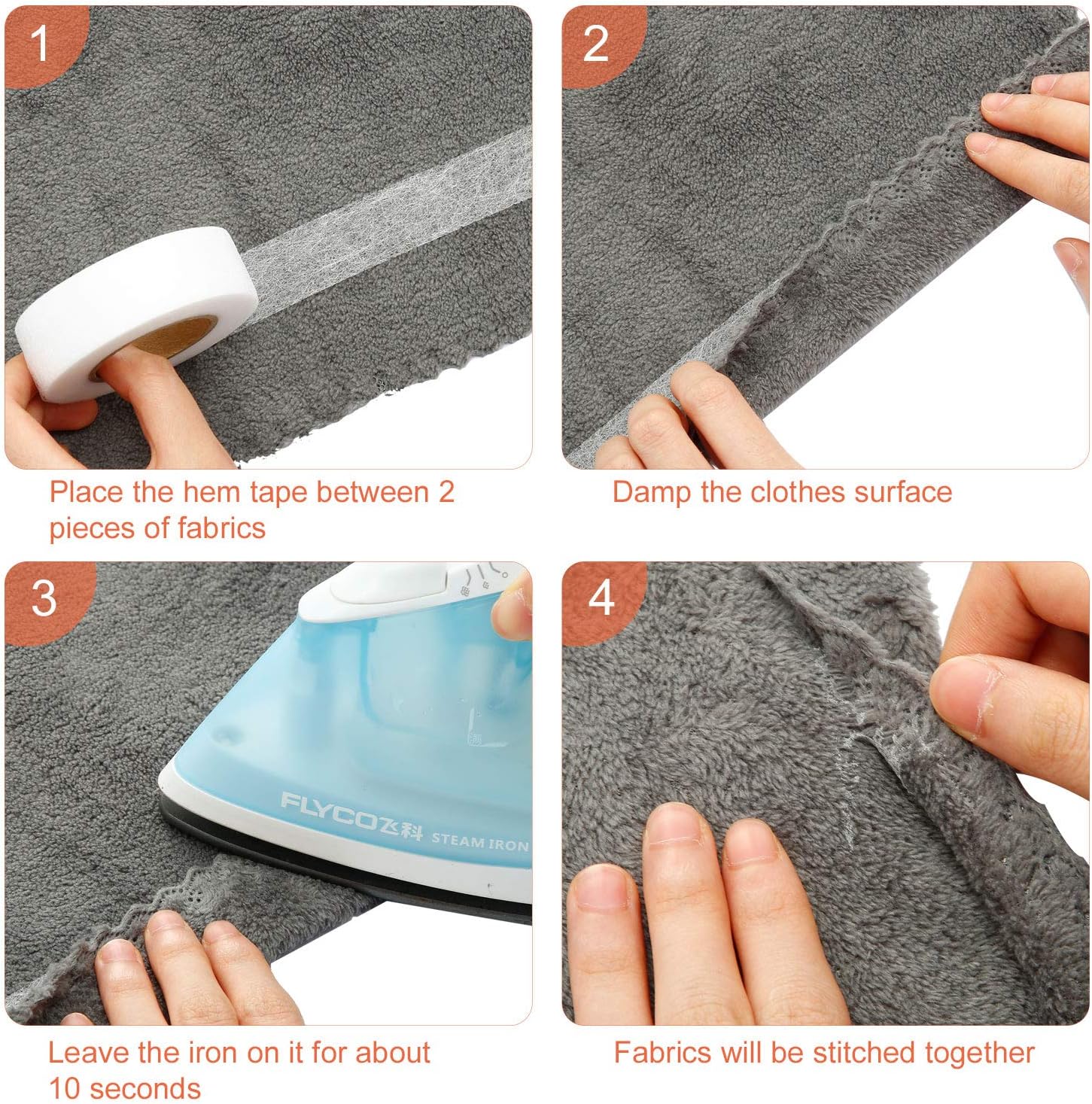 100 Yards 5/8 in Ironon Hemming Tape Fabric Fusing Tape Fusible