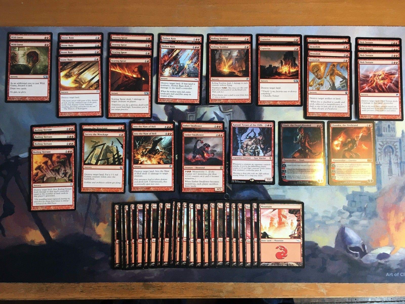 Mono Red Land Destruction Deck Modern Legal Custom Built Magic