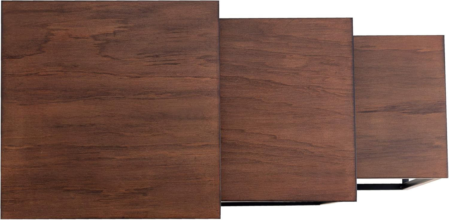 Southern Enterprises Martlane Nesting Tables, Black/Espresso: Furniture & Decor