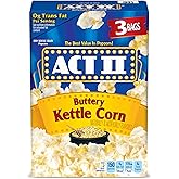Act II Buttery Kettle Corn Microwave Popcorn, 2.75 oz., 3-Count Bags (Pack of 12)