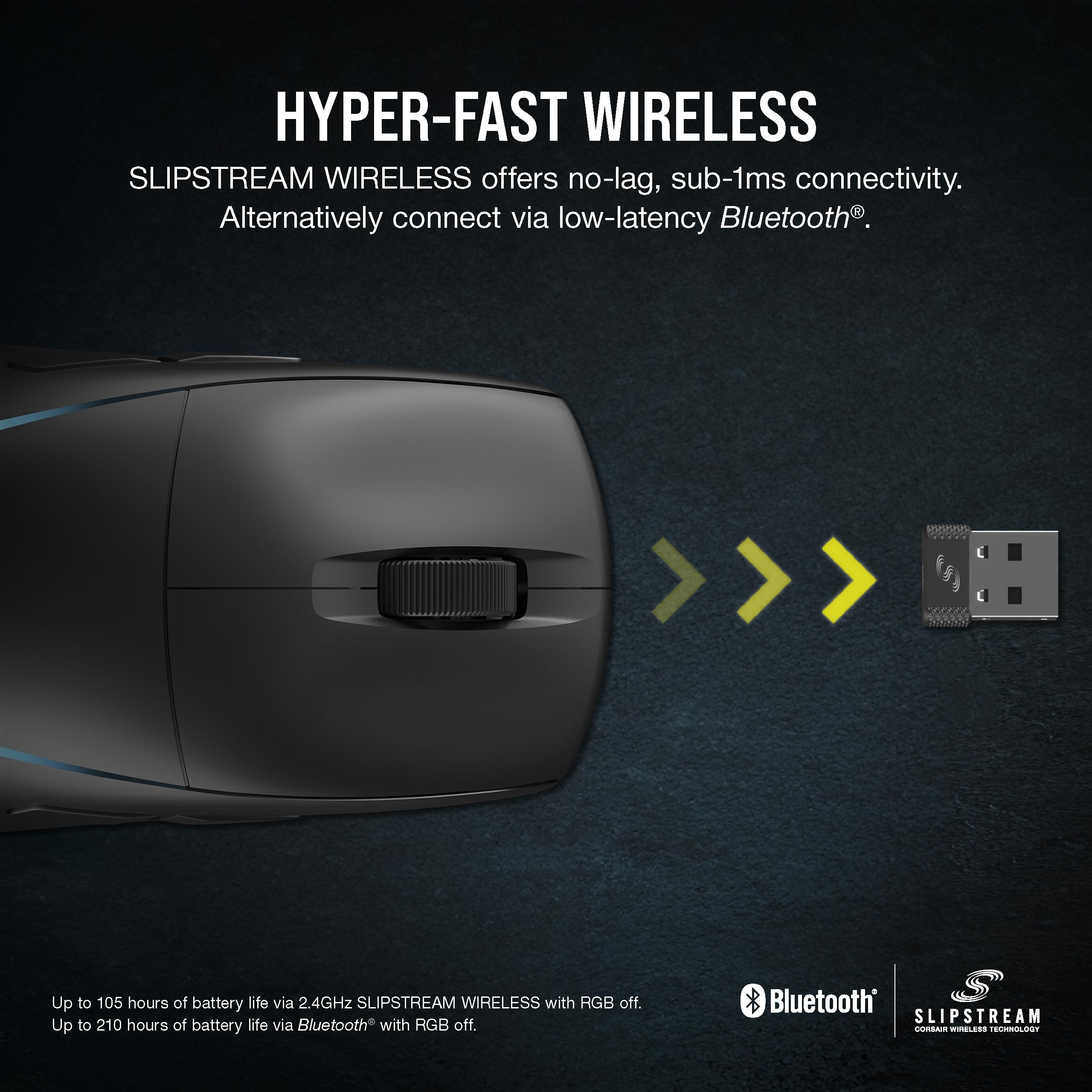 Corsair M75 Wireless RGB Lightweight FPS Gaming Mouse – 26,000 DPI – Swappable Side Buttons – iCUE Compatible – PC – Black
