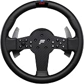 FANATEC Sim Racing CSL Steering Wheel P1 V2 (QR2 LITE) &ndash; PC | Rubberised Grip, RevStripe, LED Display, Metal Shifter Paddles, QR2 LITE Wheel-Side Preinstalled