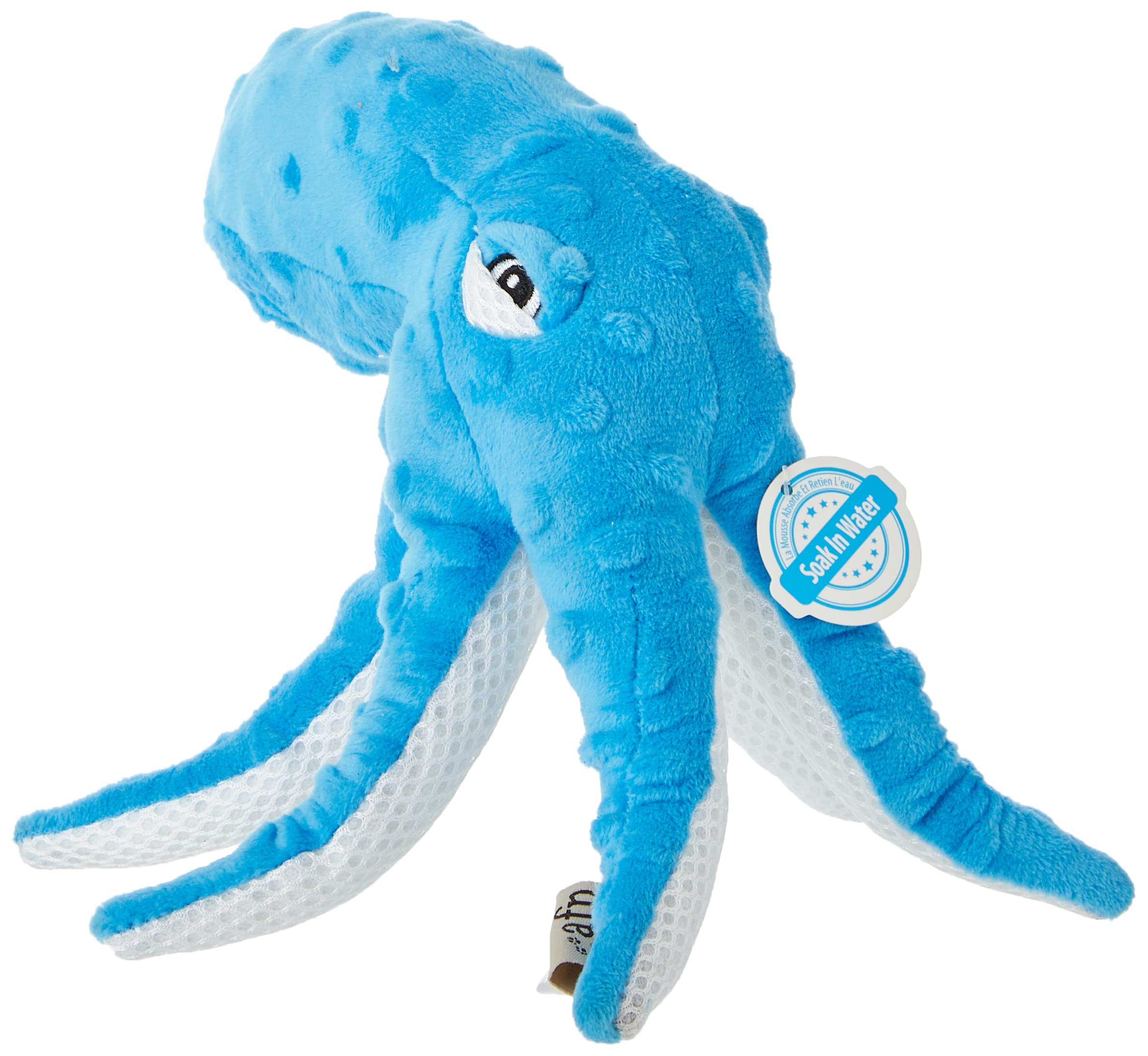 ALL FOR PAWS Chill Out Summer Dog Toy, Cooling Toy, Outdoor Play Plush Toy - Octopus, Blue