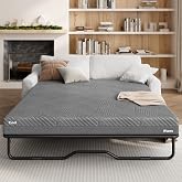 CJJSleep 4 Inch Queen Sleeper Sofa Mattress, Dual-Sided Cooling Ice Silk | 72'' x 58'', Gel Memory Foam, Washable Cover, CertiPUR-US Certified, for Sofa Beds, Pull Out Beds, Guest Rooms, RVs, Boats