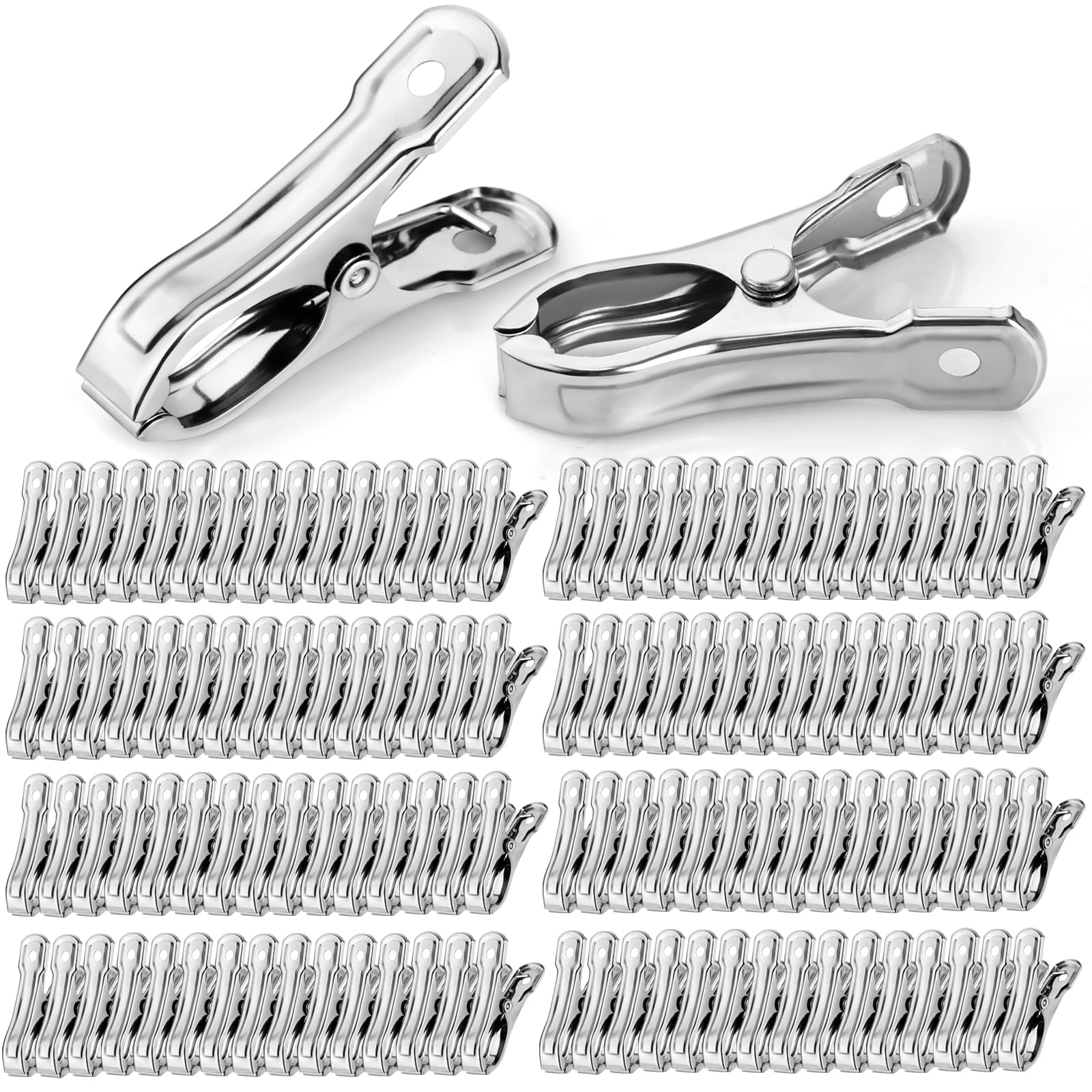 Photo 1 of 120 Pcs Garden Clips, Greenhouse Clamps, Stainless Steel Greenhouse Clips for Netting, Heavy Duty Row Cover Clips with a Strong Grip for Shade Cloth or Plant Cover on Gardening Hoops