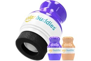 Solar Buddies Sunscreen Applicator- Full Purple & Nude Duo- BPA-Free Refillable Roll on Sponge Sunscreen,Suncream & Lotion Applicator For Kids,Adults & Families-Holds 3.4fl oz,Perfect Size for Travel
