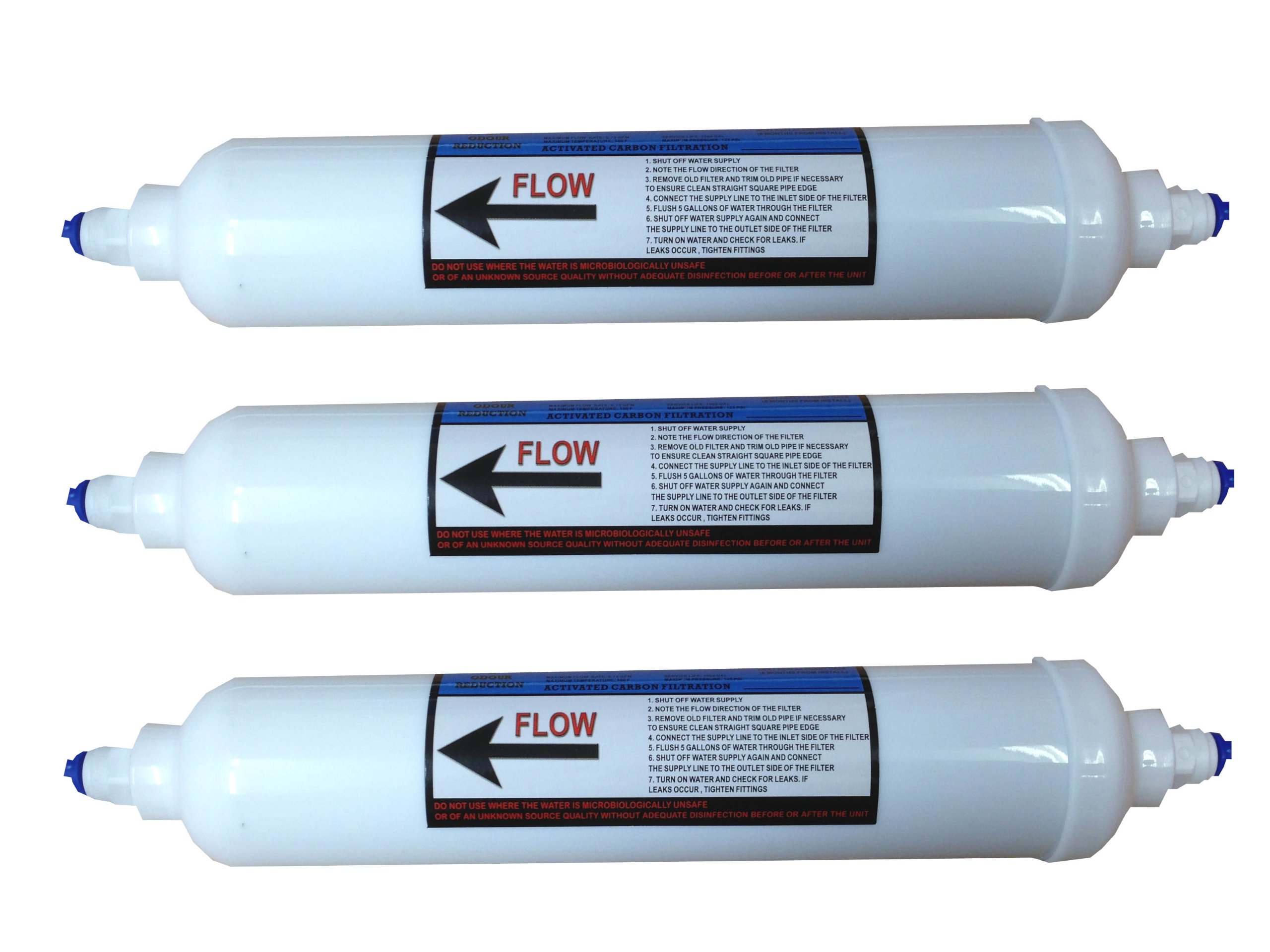 3 pack 6 Month In Line Water Filter