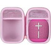 Lebakort Storage Case Compatible with Ultimate Ears UE WONDERBOOM 4 3 2 Portable Waterproof Speaker (Pink Case)