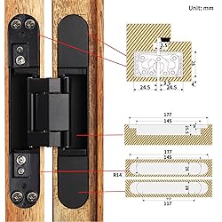 MLHpeak Invisible Hinges Hidden Hinge Concealed