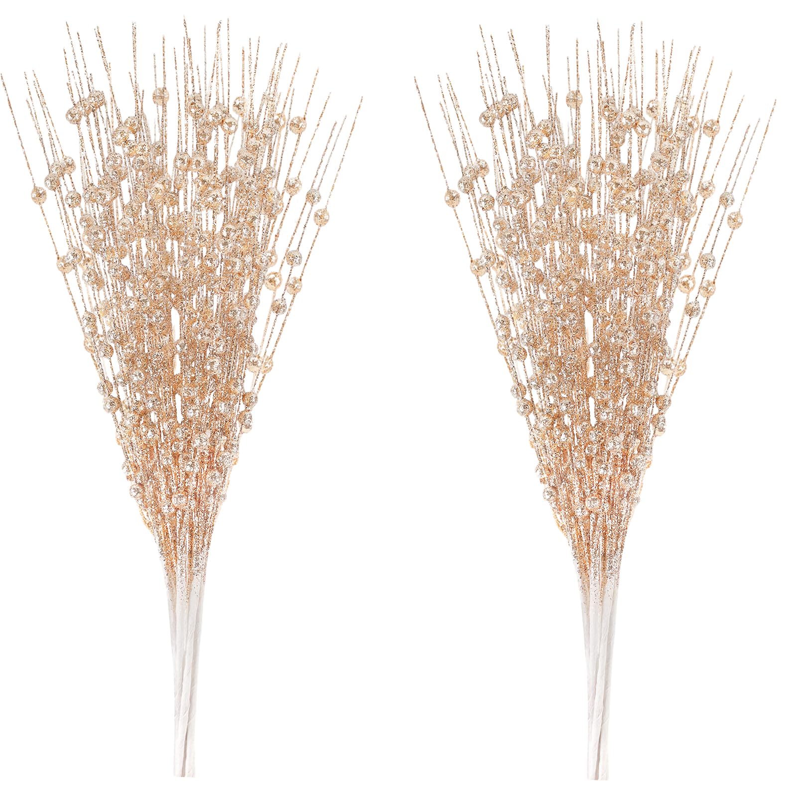 Photo 1 of N&T NIETING Christmas Tree Decorations Artificial Glitter Berry Stem Ornaments 15.7 Inchs Tree Picks for Christmas Garland DIY Winter Décor Fireplace Holiday Crafts Home Decor