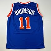 Facsimile Autographed Jalen Brunson New York Blue Reprint Laser Auto Basketball Jersey Size Men's XL