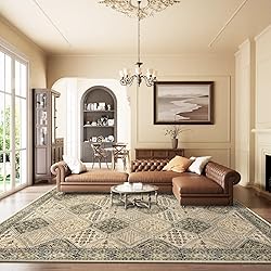 CAPALOCA 4x6 Area Rug Bohemian Rugs with Print