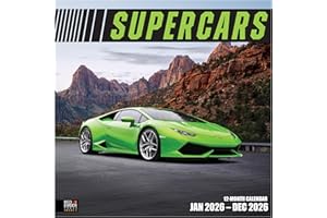 RED EMBER Select - Supercars 2026 Wall Calendar 12 Month | 12" x 24" Open | Thick & Sturdy Paper | Holiday Gift | Luxury Exotic Sports Car Calendar 2026