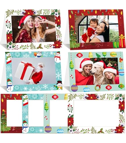 photo sleeve holiday cards Photographer's Edge, Insert Card, Wishing you a Merry Christmas and a Happy New Year, Cards, Pack of 10 and Envelopes for 4x6 Photos Color:Oak Talent_アユンダ・リス Each festive card holds List of Akari |