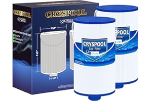 Cryspool® 2402 Filter Compatible with Watkins 303279(not 303263), FC-2402, Free Flow and Lifesmart Hot Tub Filter, 1 1/2" Finer Thread Spa Filter Cartridge, 2 Pack