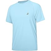 Roadbox Men's Rash Guard Short Slevee, UPF 50+ UV Sun Protection Water T-Shirts, Quick Dry Swim Shirts for Surf Beach Fishing