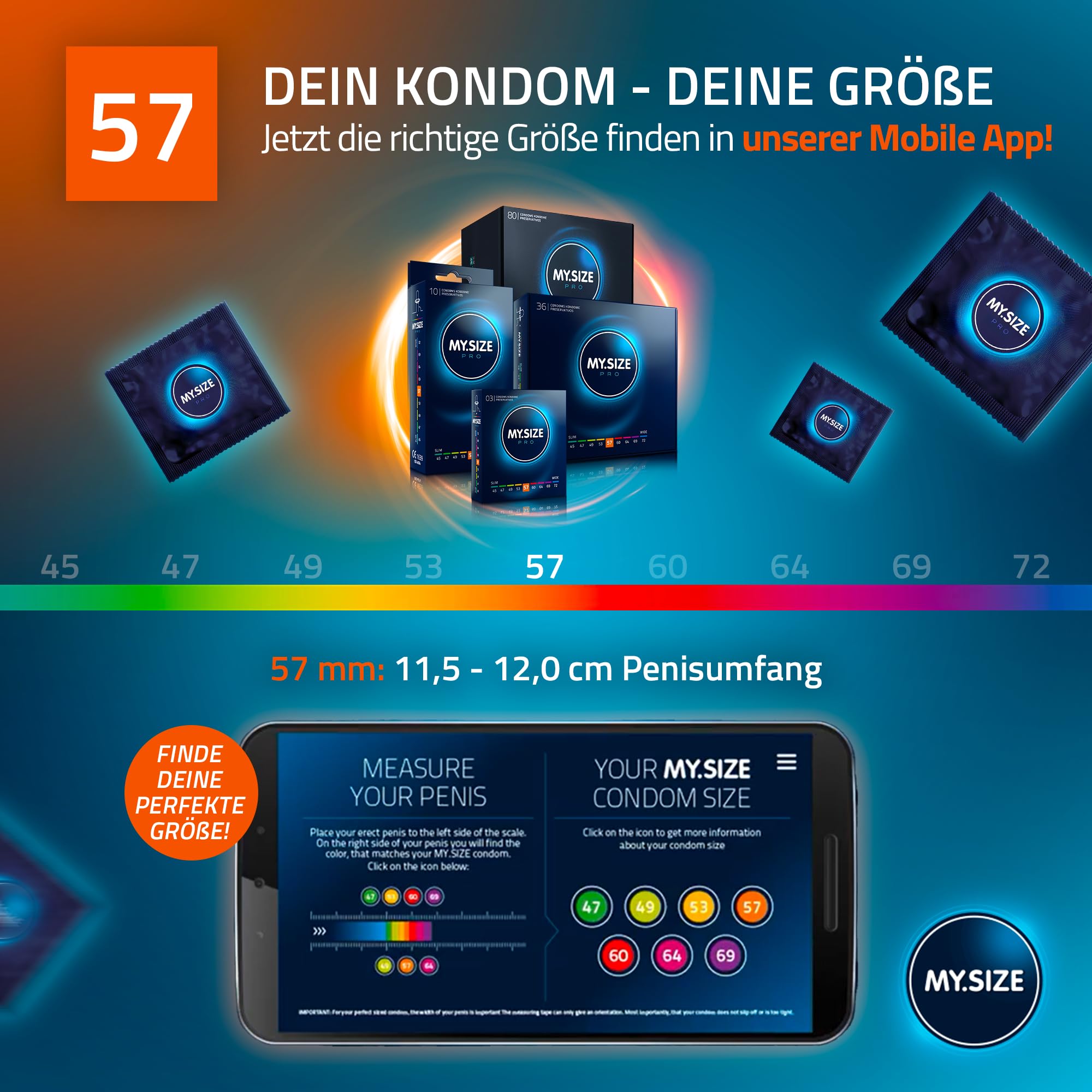 MY.SIZE PRO Kondom Größe 4, 57 mm, 36 Stück 4