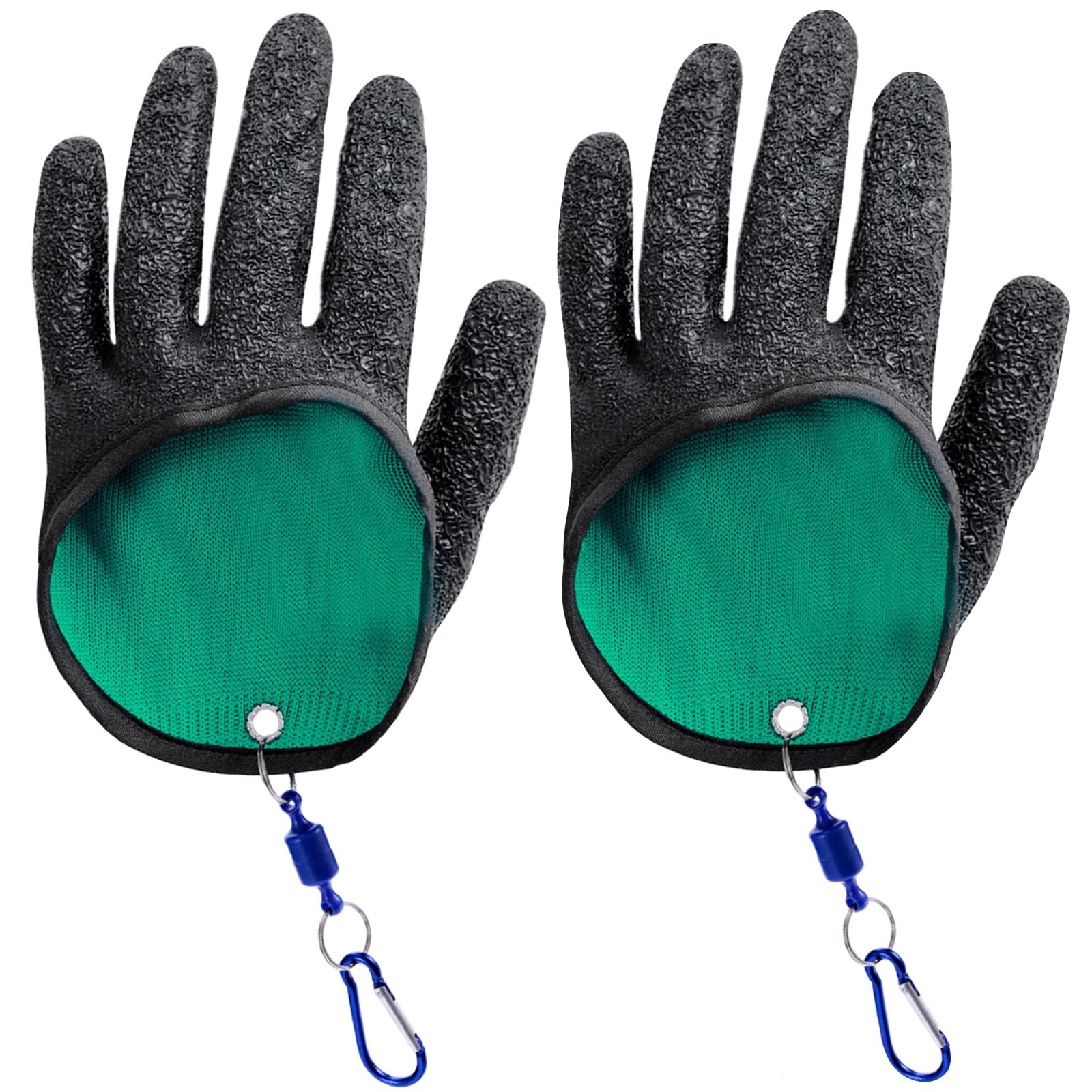 IUSOT 1 Pair Fishing Gloves, Predator Bite-Resistant Waterproof Anti-Cut Glove Pair with Magnetic Closure for Safe Handling of Pike and Catfish