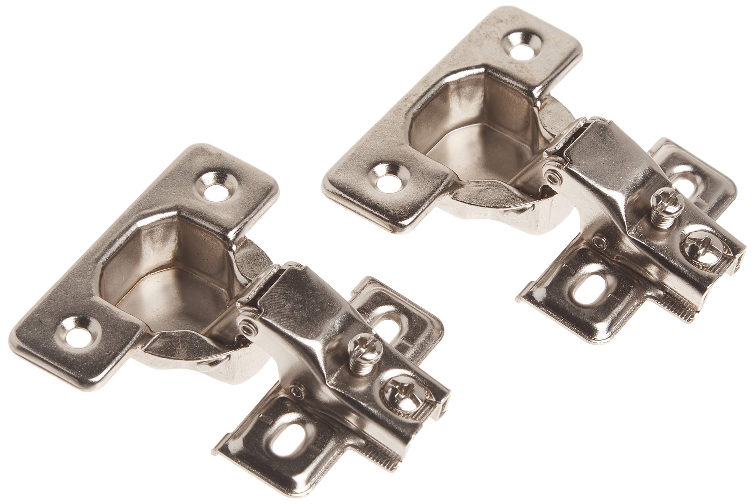 Franklin Brass Brainerd H811SMV-NP-C 35mm 5/8-Inch Euro 100Deg Face Frame Cabinet Hinge, Pair Package, Nickel Plated