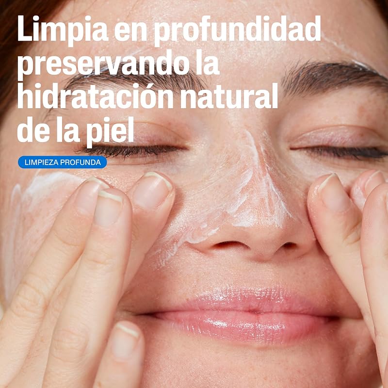 ® Gel Limpiador Facial 236ML, Piel Sensible, Mixta a Grasa, Limpia en Profundidad, exceso Sebo y maquillaje y Minimiza Poros, con Niacinamida, Glicerina y Pantenol.