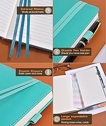 Lined Journal Notebook for Women Men, 256 Numbered