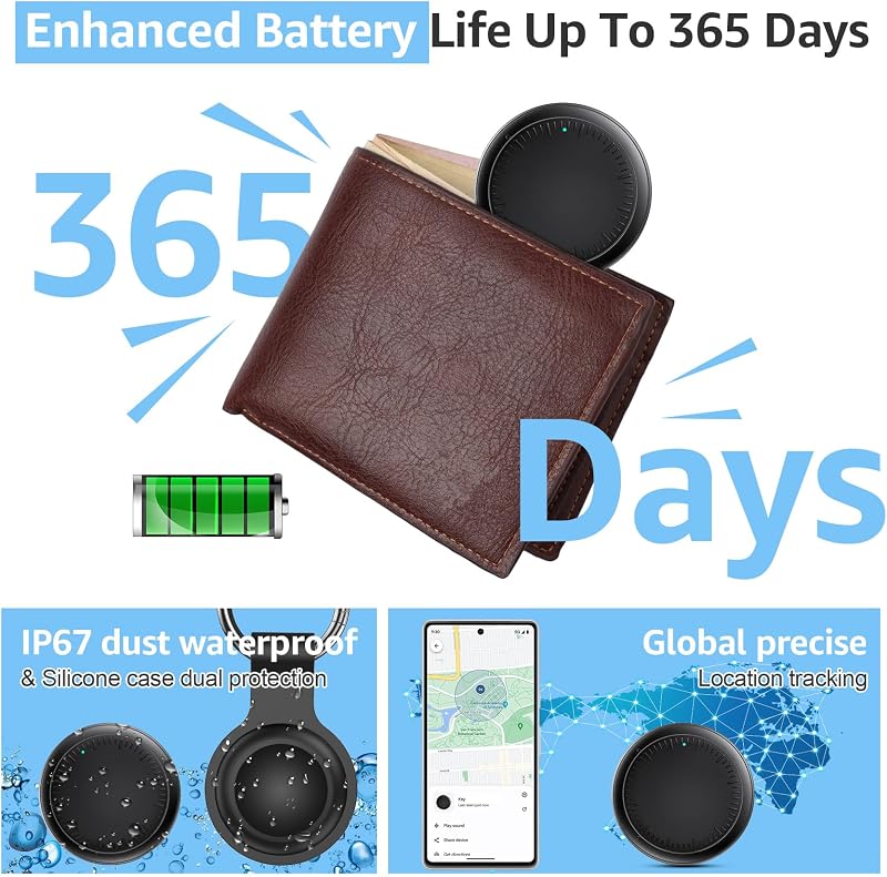 Air Tracker Android,4 Pezzi Smart tag Android Funziona con Google Dov'è App