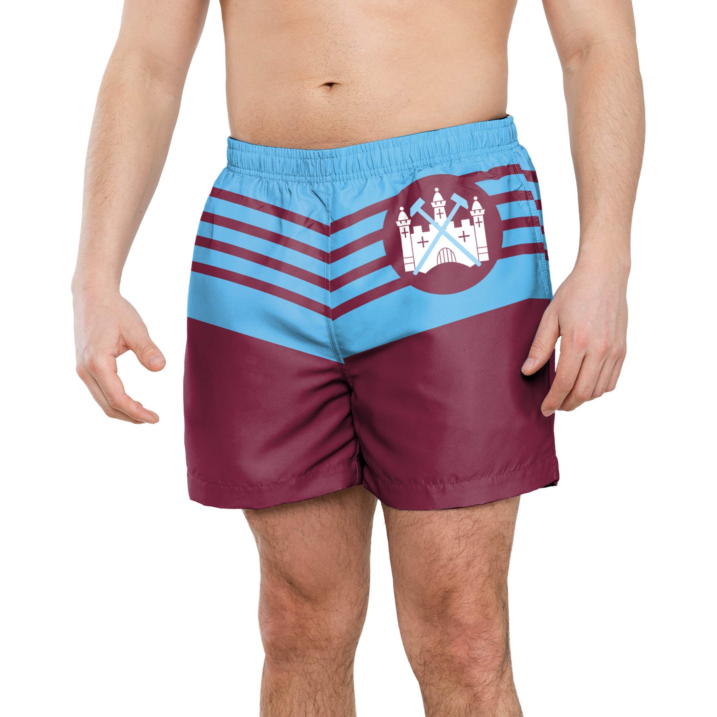 FOCO Official West Ham United FC Retro Football Beach Shorts Large
