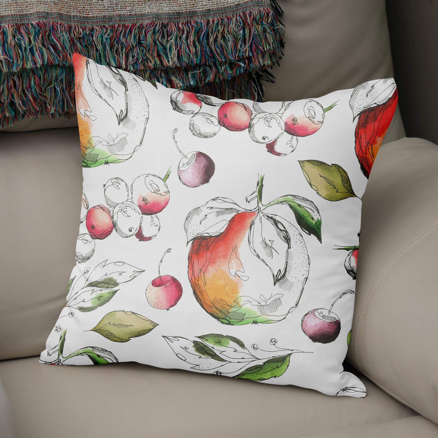 Bonamaison Decorative Cushion Cover, Polycotton, Multicolor, Standard