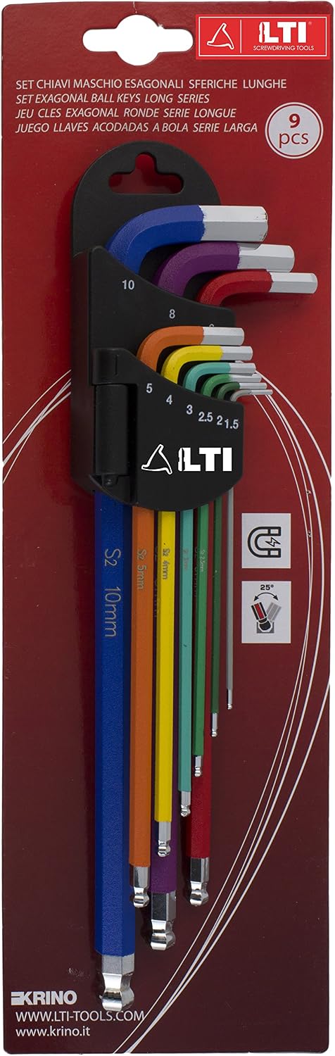 KRINO 65101014 Folding Key Set Coloured 1.5÷10 Magnetic, Steel - Image 3