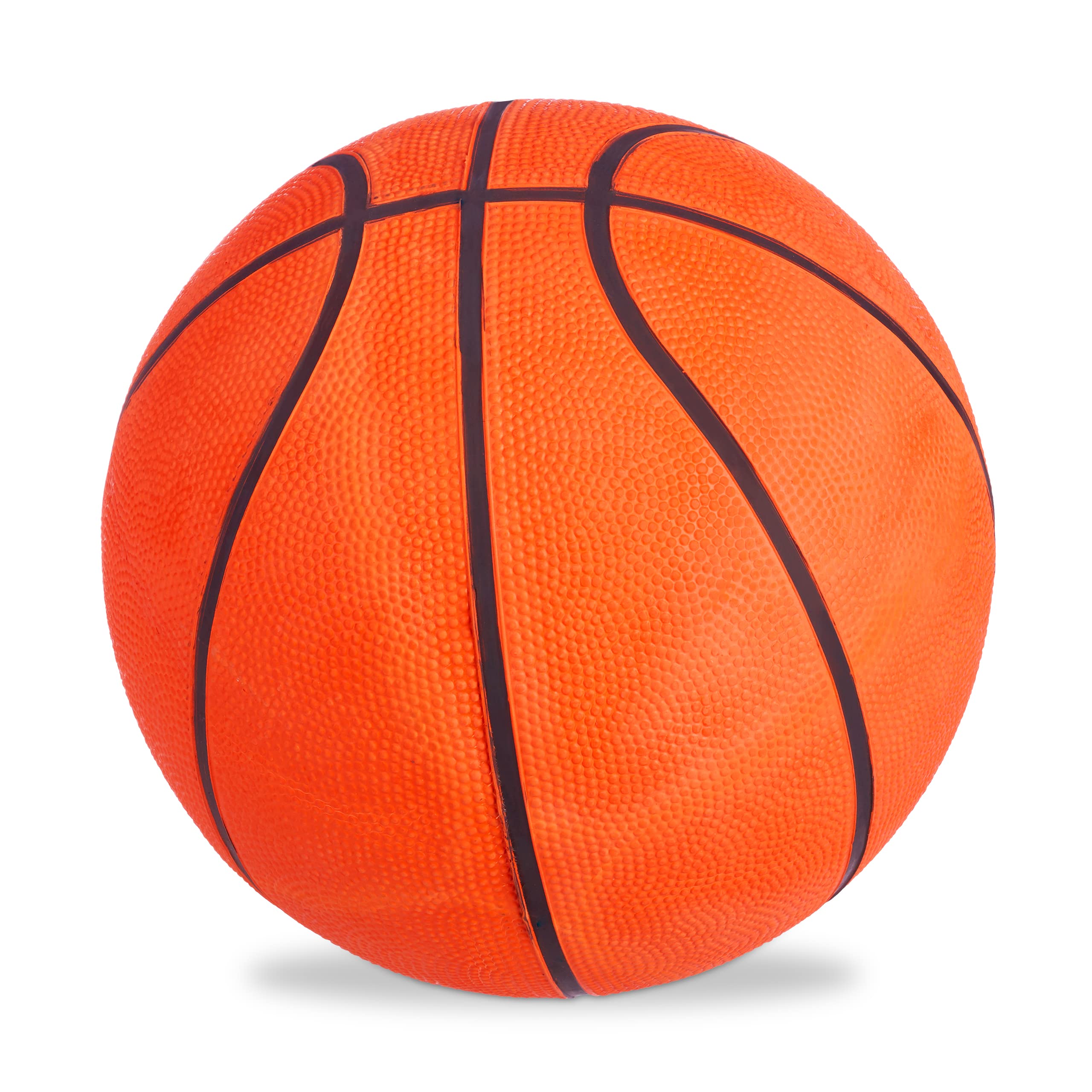 Relaxdays Basketball, Non-Slip Surface, Indoor & Outdoor, Vent, Rubber, Training, Teenagers, Size 7, Orange