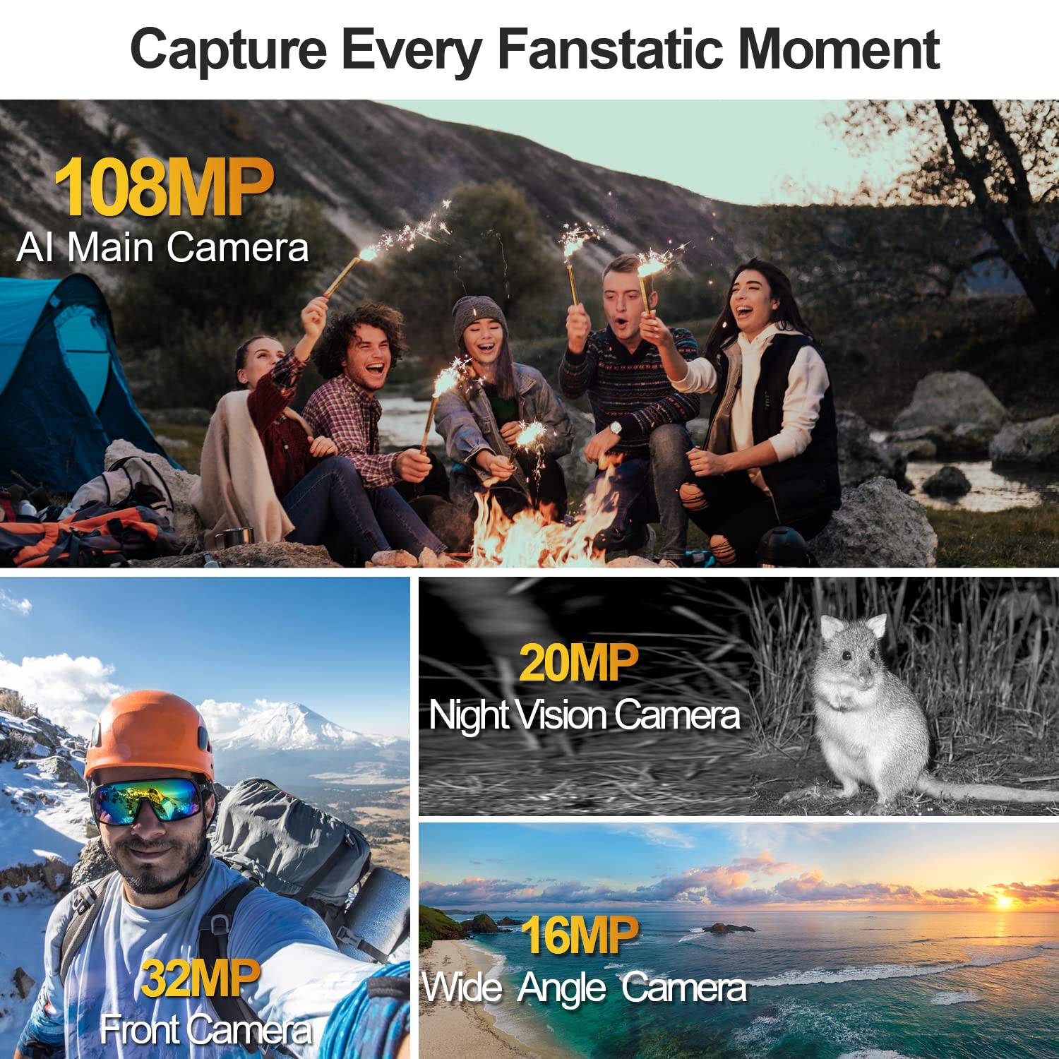 DOOGEE V MAX (2023) 5G Rugged Smartphone, 22000mAh 20GB+256GB Android 12 Rugged Phones Unlocked, 120Hz 6.58