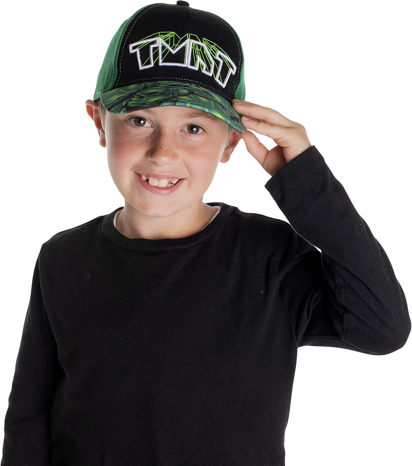 Teenage Mutant Ninja Turtles Kids Hat for Little Boys Ages 3-6 Leonardo Baseball Cap 3D Design, Green: Clothing