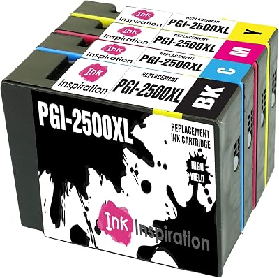 INK INSPIRATION 4PK PGI-2500XL Ink Cartridges for Canon MAXIFY MB5350 iB4050