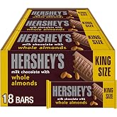 HERSHEY'S Milk Chocolate with Whole Almonds Candy Bars, 2.6 oz (18 Count)